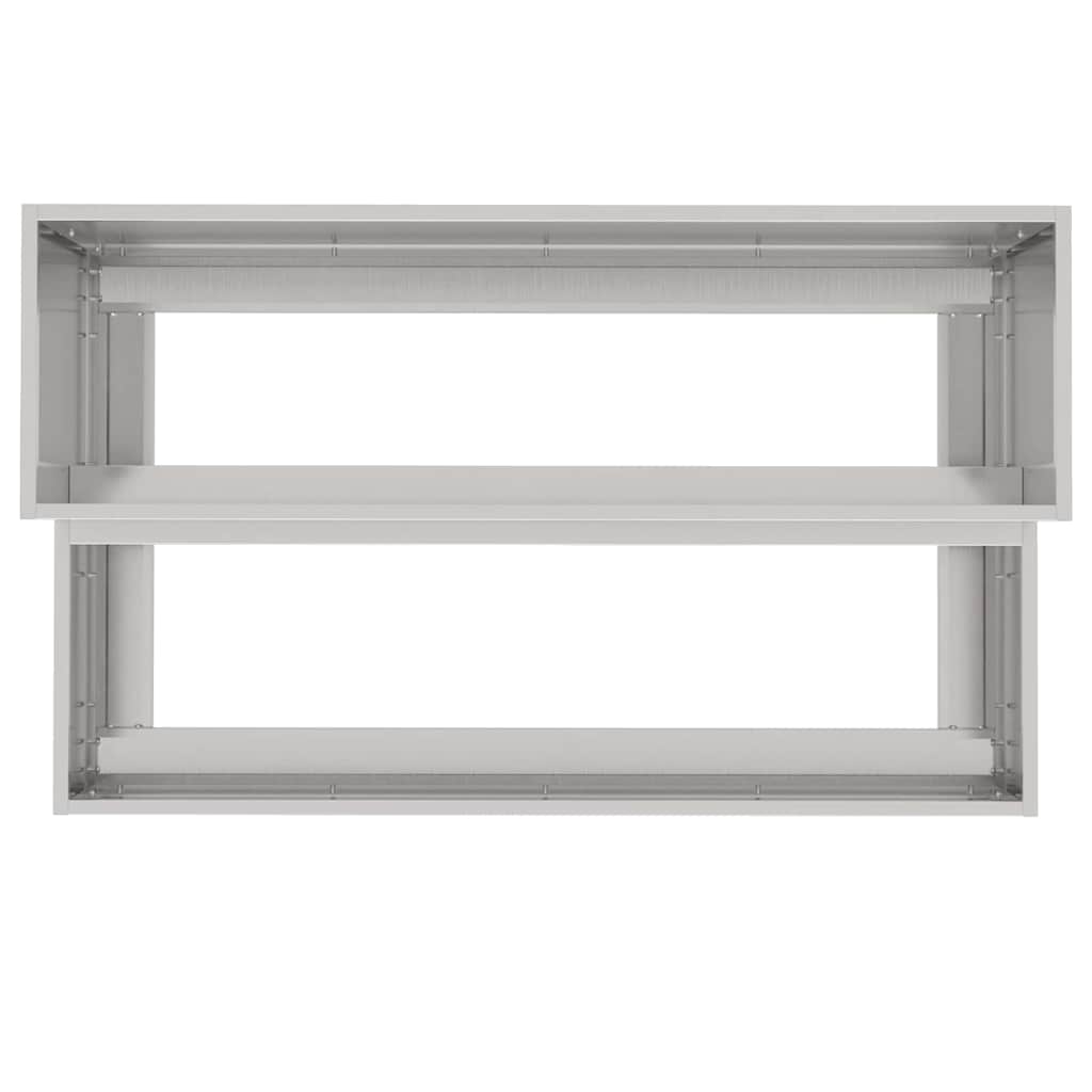 Sodo vazonas Sidabro 100 x 60 x 45 cm Nerūdijantis Plienas