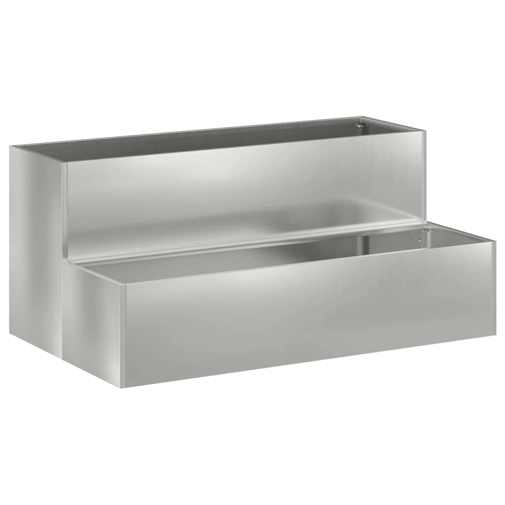 Sodo vazonas Sidabro 100 x 60 x 45 cm Cinkuota plienas