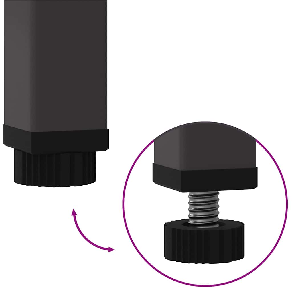 Pakeltas Sodo Vazonas Juoda 100 x 26 x 82 cm Plienas