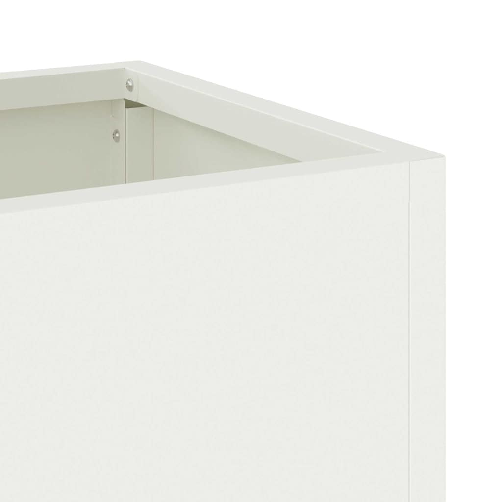 Pakeltas Sodo Vazonas Balta 100 x 26 x 82 cm Plienas
