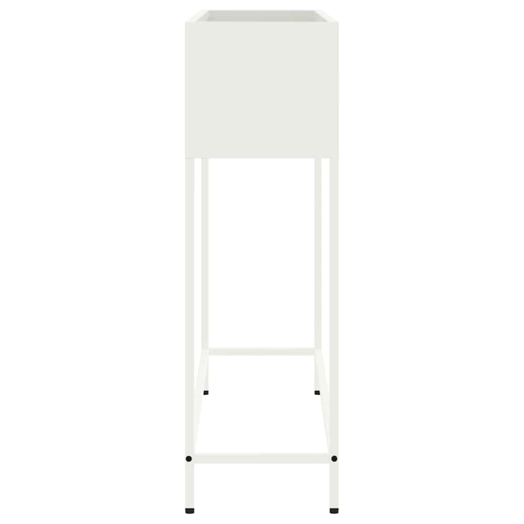 Pakeltas Sodo Vazonas Balta 100 x 26 x 82 cm Plienas