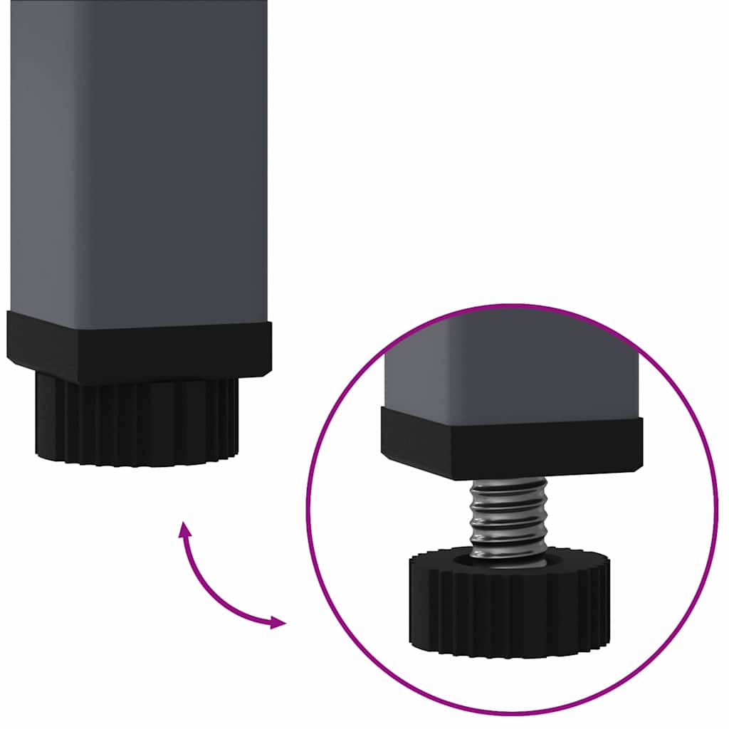 Pakeltas Sodo Vazonas Antracitas 100 x 26 x 82 cm Plienas