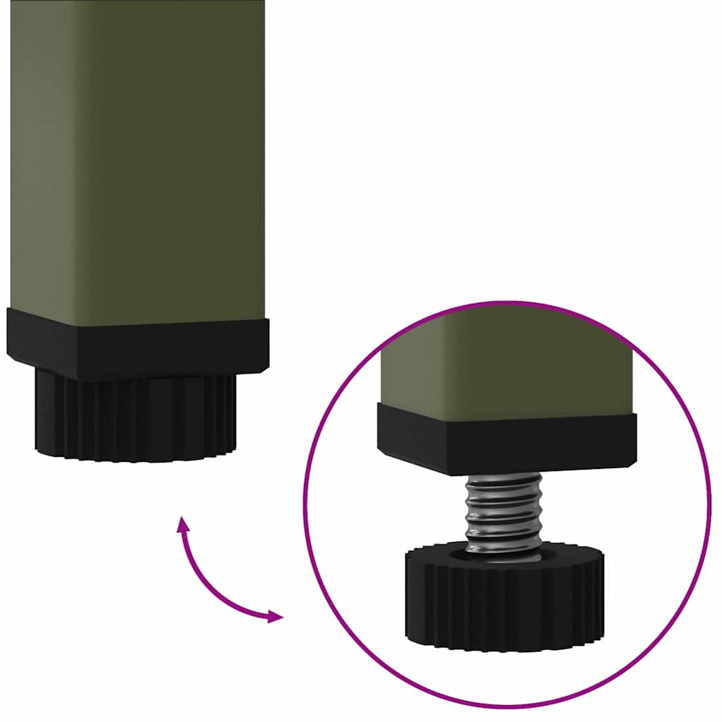 Pakeltas Sodo Vazonas Alyvuogių žalia 100 x 26 x 82 cm Plienas