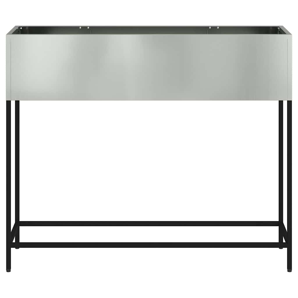 Pakeltas Sodo Vazonas Sidabro 100 x 26 x 82 cm Cinkuota plienas