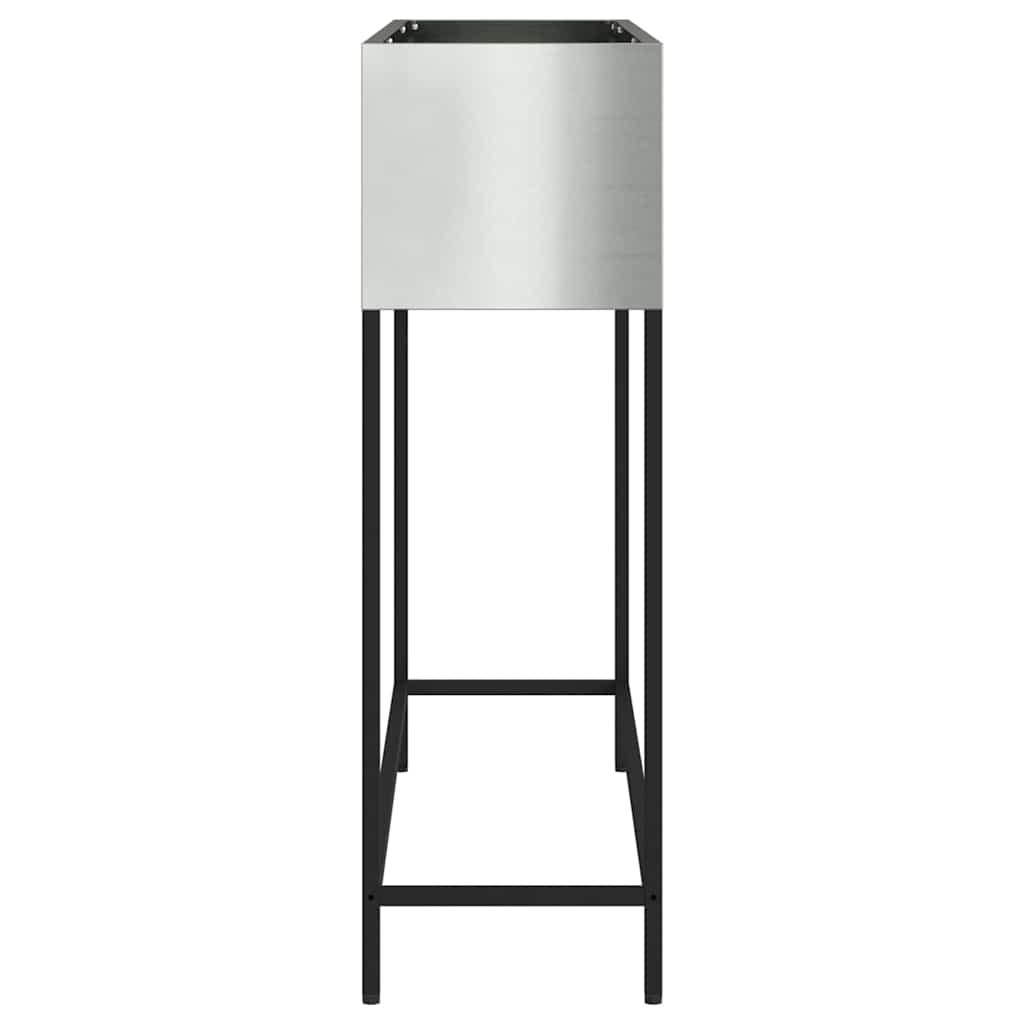 Pakeltas Sodo Vazonas Sidabro 100 x 26 x 82 cm Cinkuota plienas