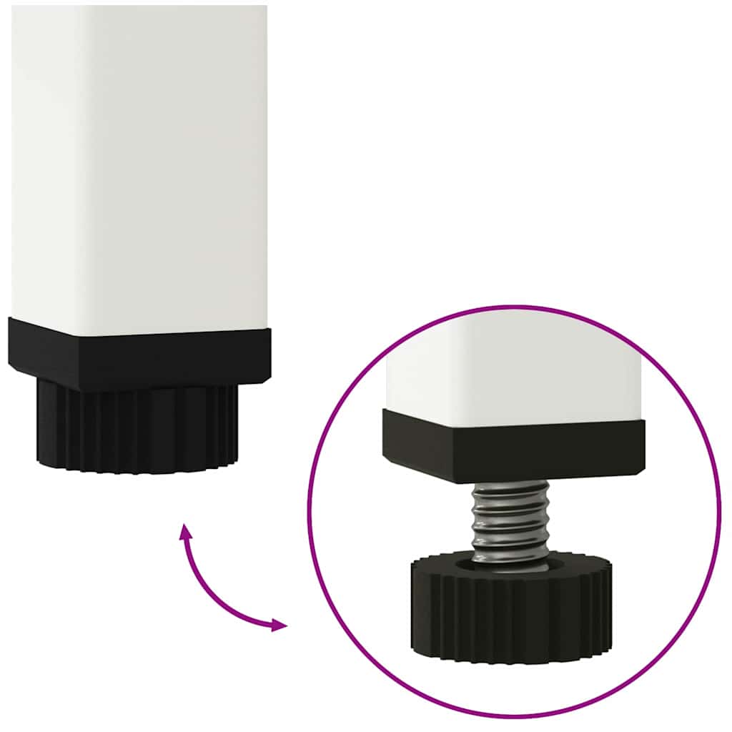 Pakeltas Sodo Vazonas Balta 60 x 26 x 45 cm Plienas