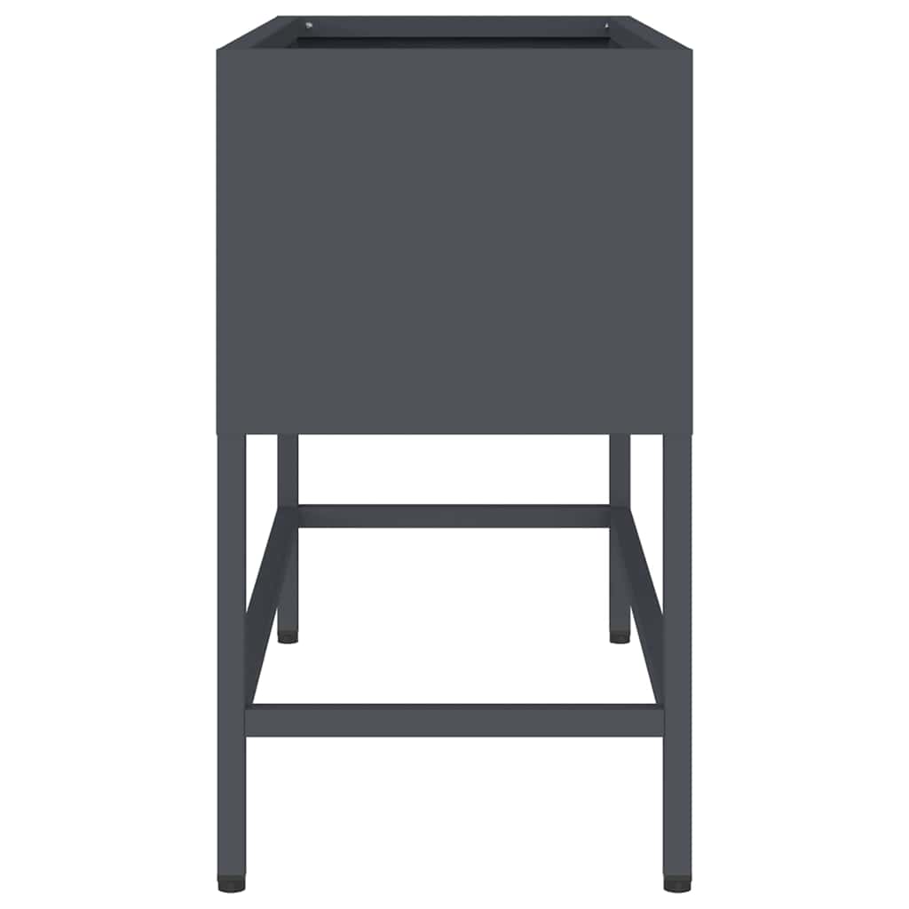 Pakeltas Sodo Vazonas Antracitas 60 x 26 x 45 cm Plienas