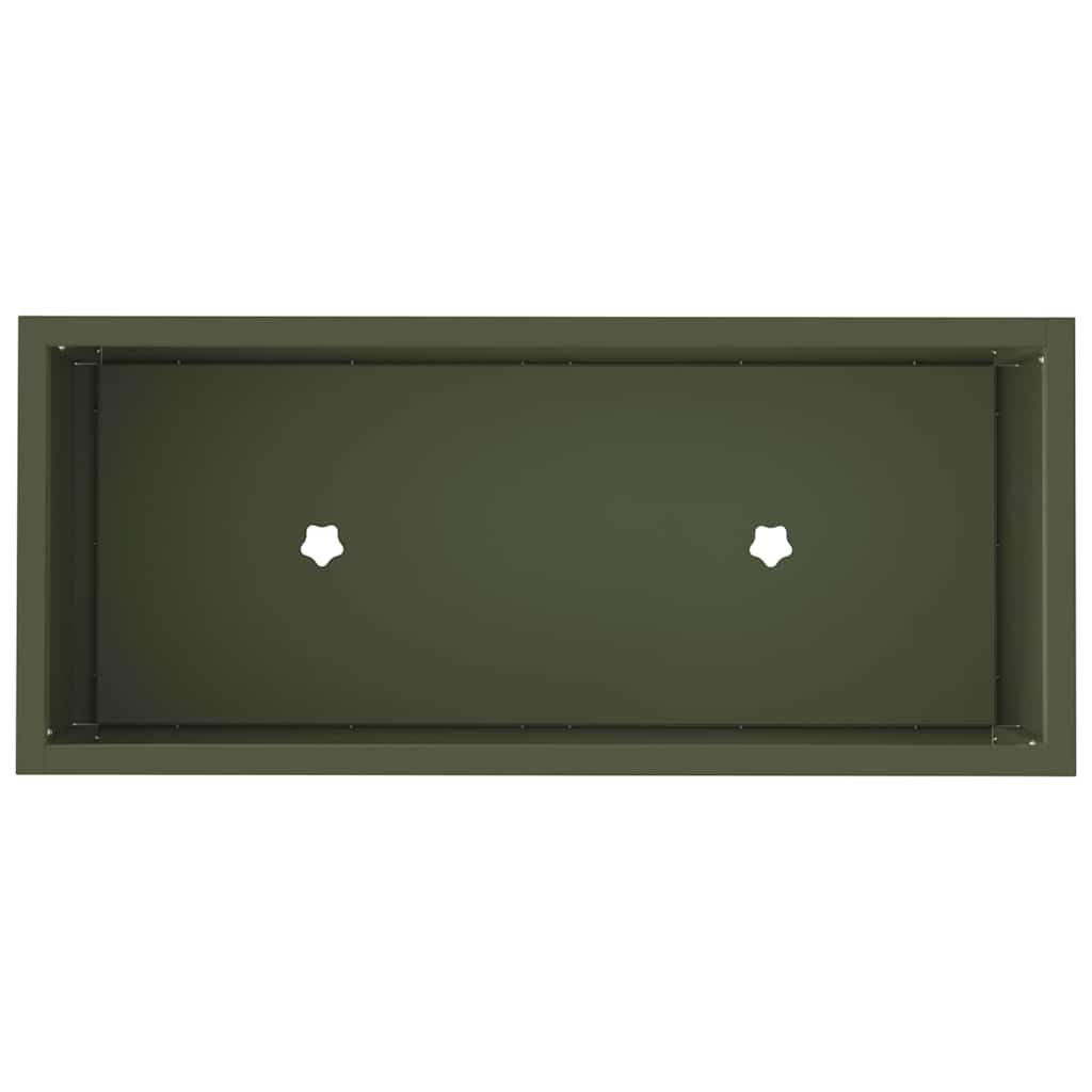 Pakeltas Sodo Vazonas Alyvuogių žalia 60 x 26 x 45 cm Plienas