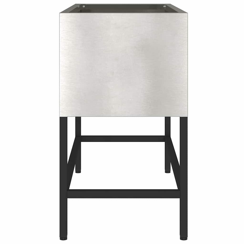 Pakeltas Sodo Vazonas Sidabro 60 x 26 x 45 cm