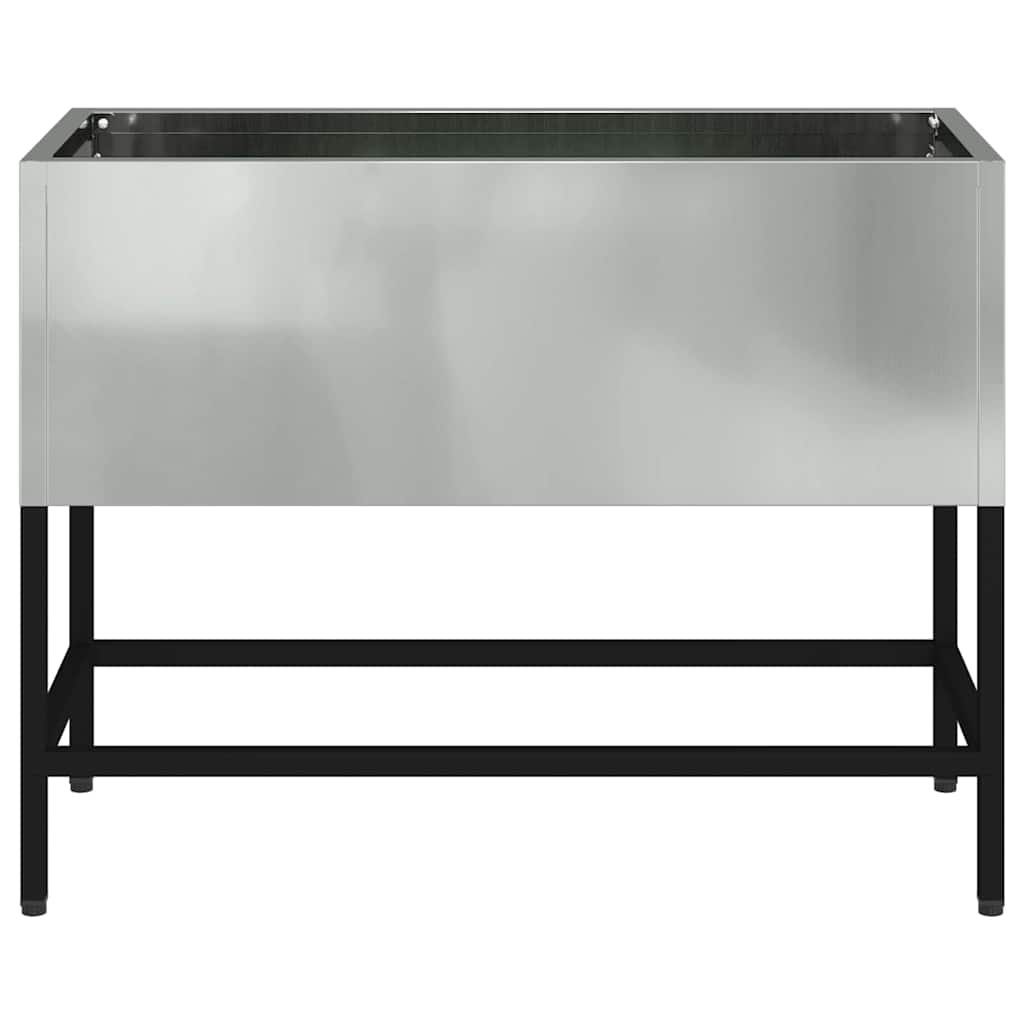 Pakeltas Sodo Vazonas Sidabro 60 x 26 x 45 cm Cinkuota plienas