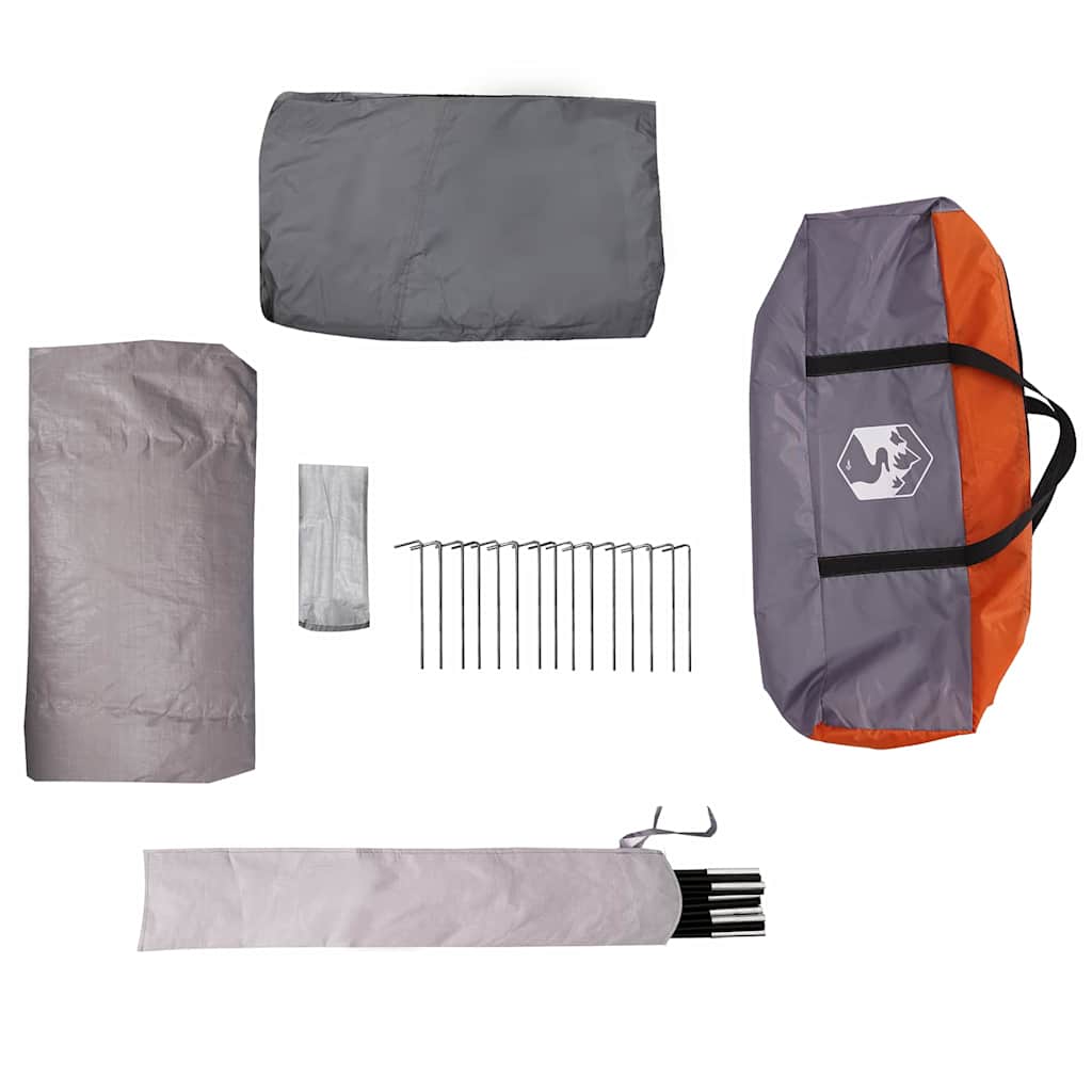 Kupolinis palapinė Pilka ir oranžinė 337 x 243 x 182 cm