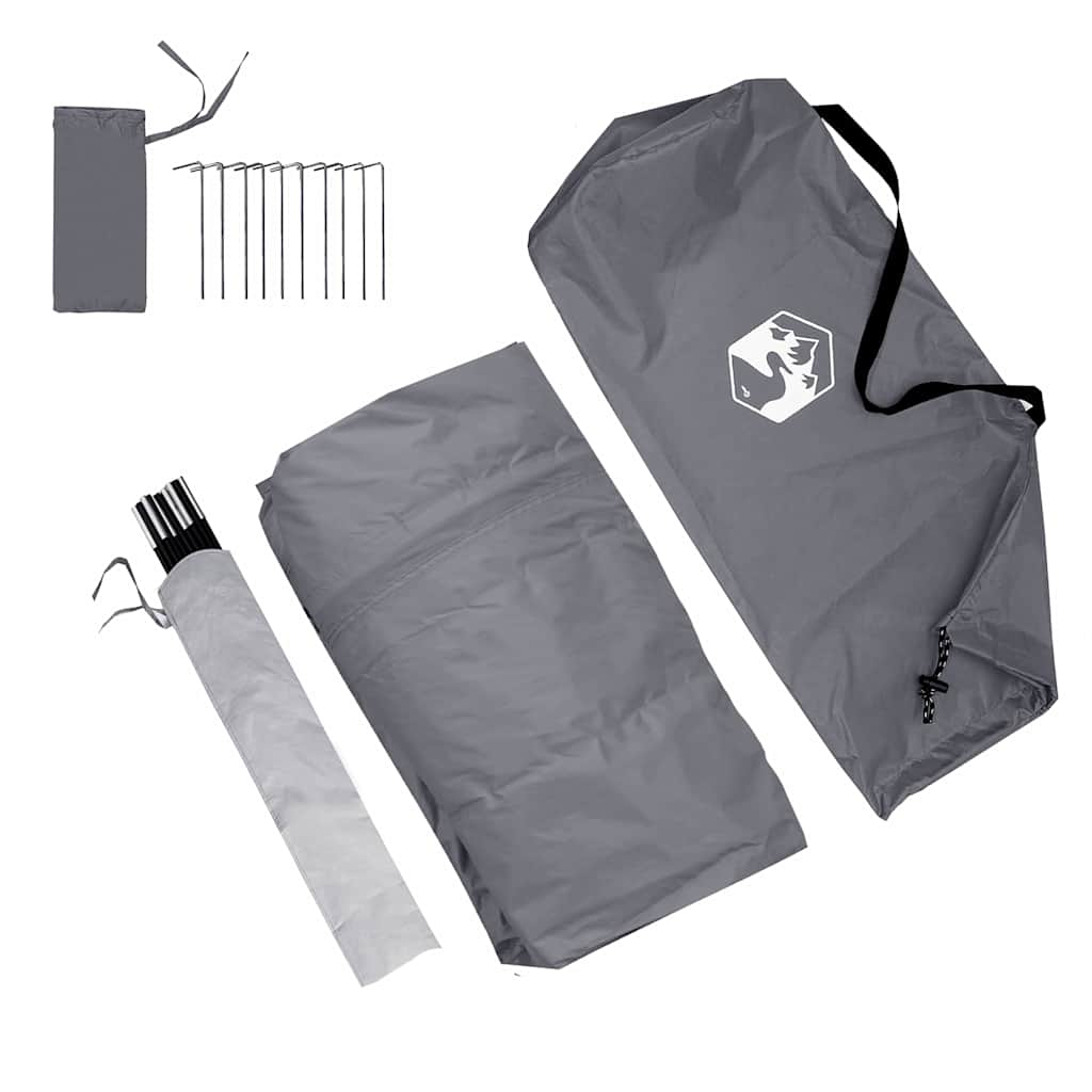 Karavano palapinė su stogu Pilka ir oranžinė 330 x 250 x 245 cm