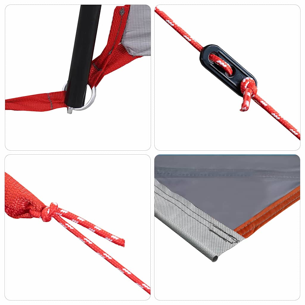 Bagažinės palapinė Pilka ir oranžinė 350 x 250 x 245 cm Tafetas