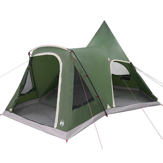 Teepee palapinė 5 žmonėms su stogu Žalia 545 x 450 x 295 cm