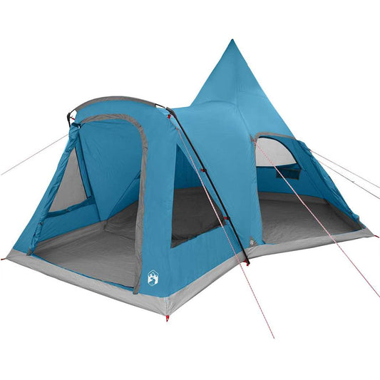 Teepee palapinė 5 žmonėms su stogu Mėlyna 545 x 450 x 295 cm