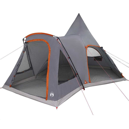 Teepee palapinė 5 žmonėms Pilka ir oranžinė 545 x 450 x 295 cm