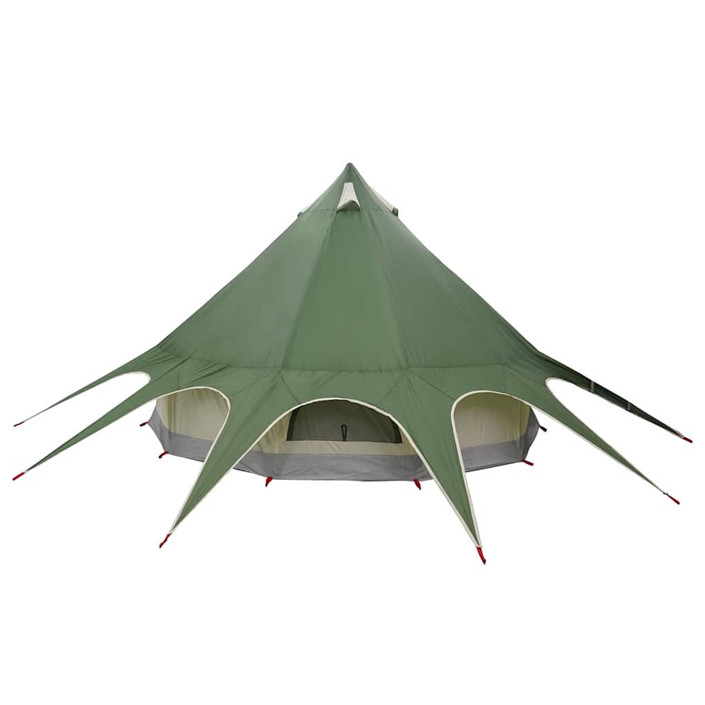 Teepee palapinė su stogu Žalia ir Pilka 600 x 600 x 347 cm