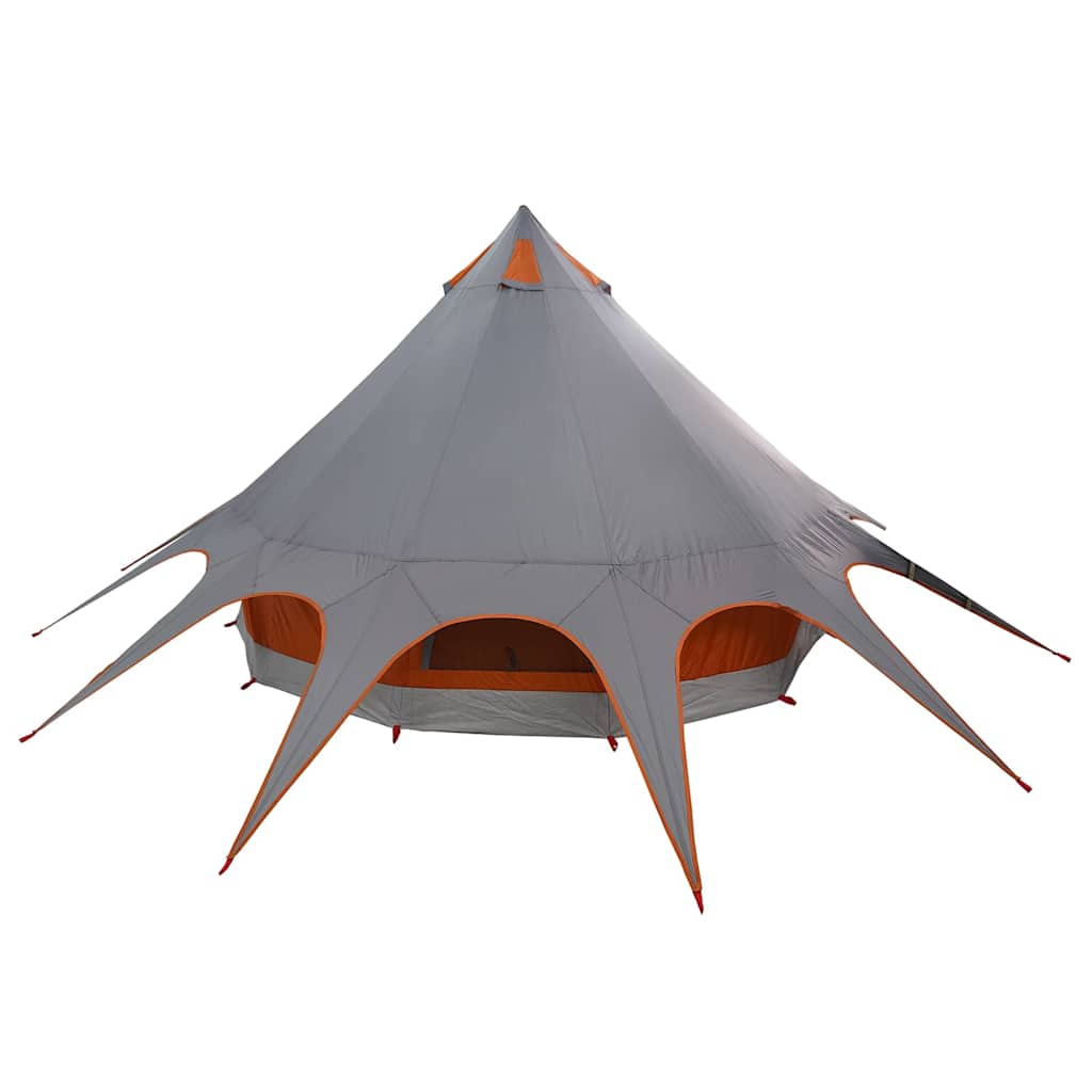 Teepee palapinė su stogu Pilka ir oranžinė 600 x 600 x 347 cm