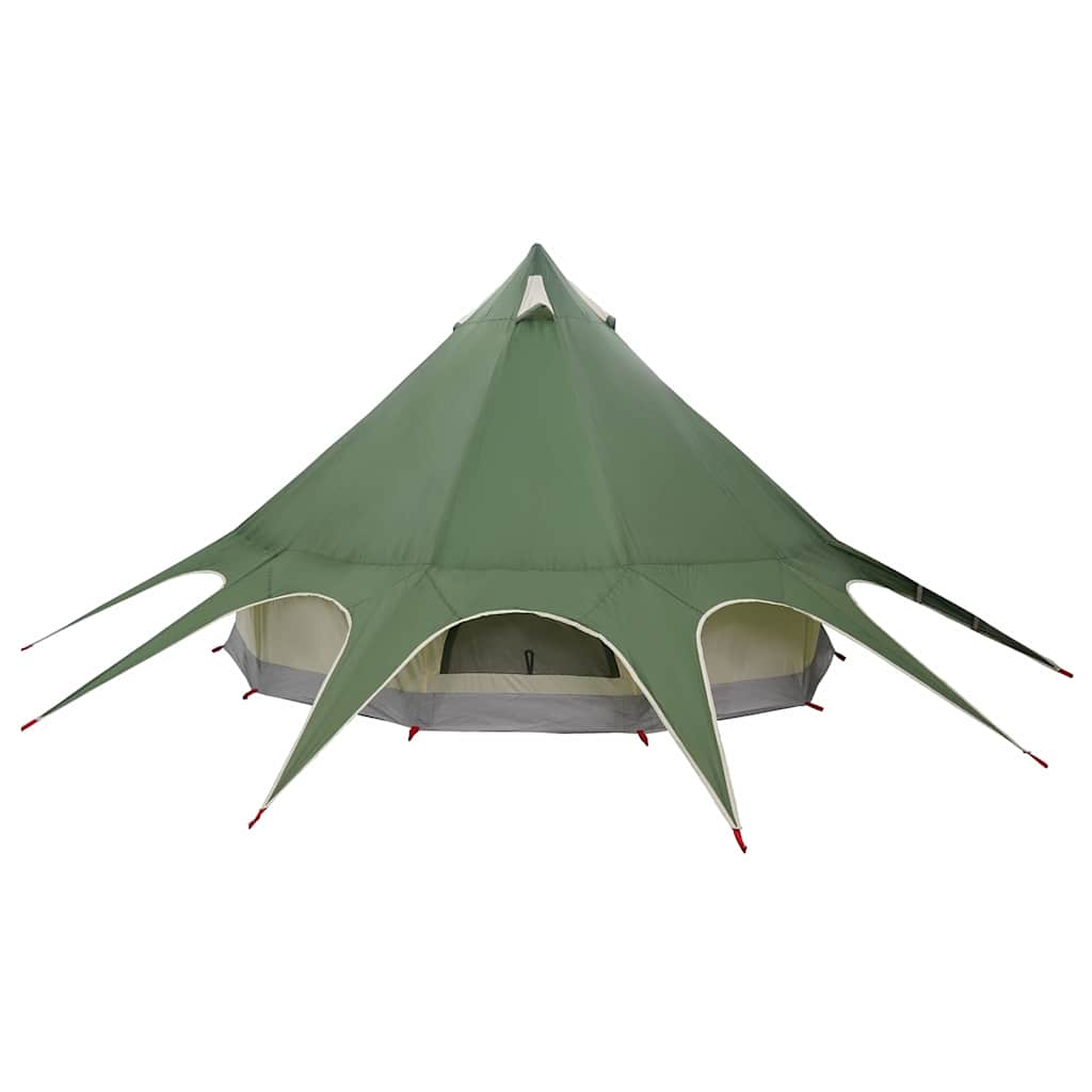 Teepee palapinė su stogu Žalia ir Pilka 600 x 600 x 347 cm