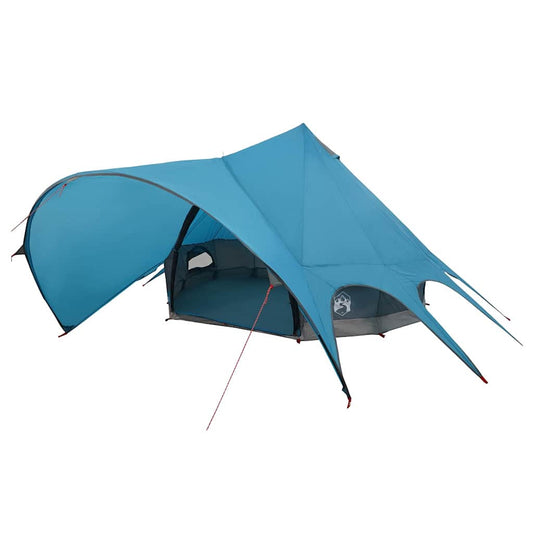 Teepee palapinė su stogu Mėlyna ir Pilka 600 x 600 x 347 cm