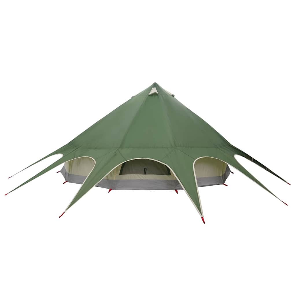 Teepee palapinė su stogu Žalia ir Pilka 600 x 600 x 347 cm