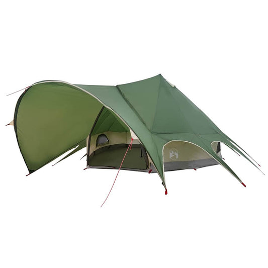 Teepee palapinė su stogu Žalia ir Pilka 600 x 600 x 347 cm