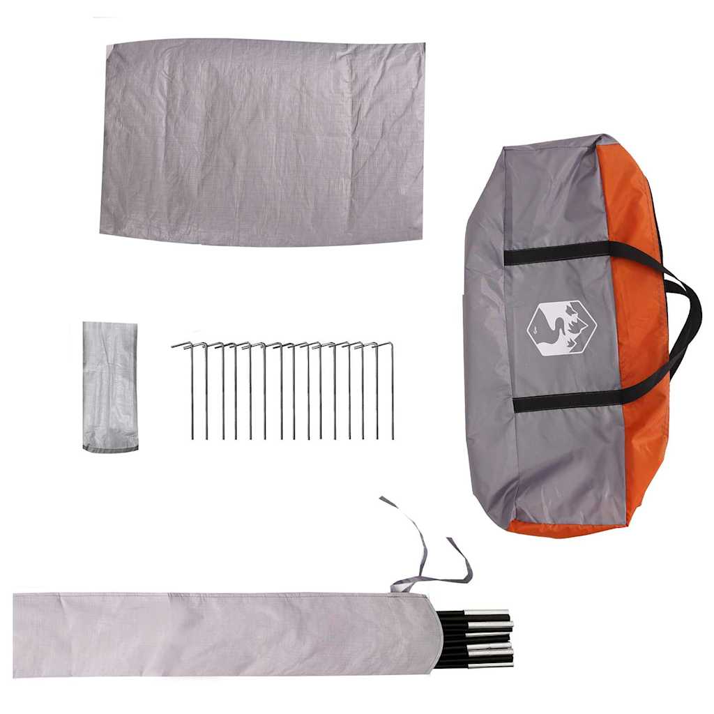 Kupolinis palapinė Pilka ir oranžinė 505 x 450 x 248 cm