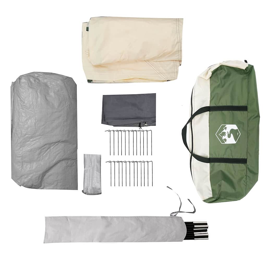 Tunelinė palapinė su stogu Žalia ir balta 778 x 356 x 210 cm