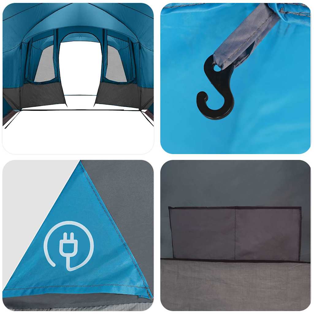 Šeimos palapinė su stogu Mėlyna ir Pilka 760 x 645 x 230 cm