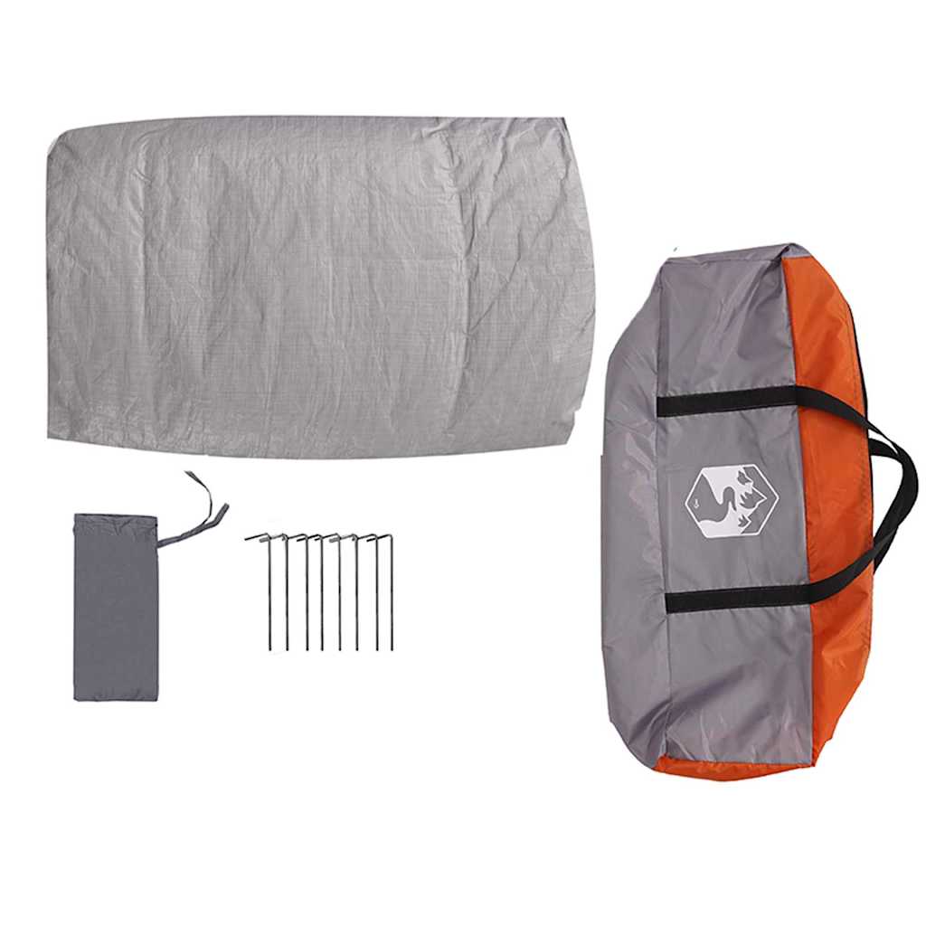 Vidinė palapinė su stogu Pilka ir oranžinė 300 x 300 x 250 cm