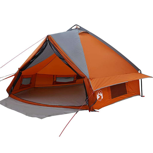 Teepee palapinė su stogu Pilka ir oranžinė 490 x 410 x 210 cm