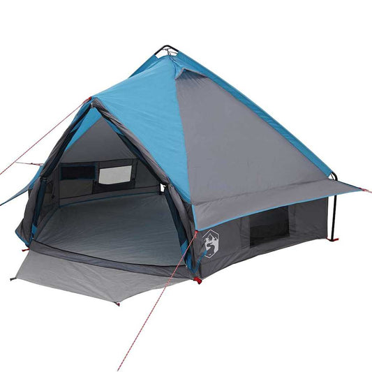 Teepee palapinė su stogu Mėlyna ir Pilka 490 x 410 x 210 cm