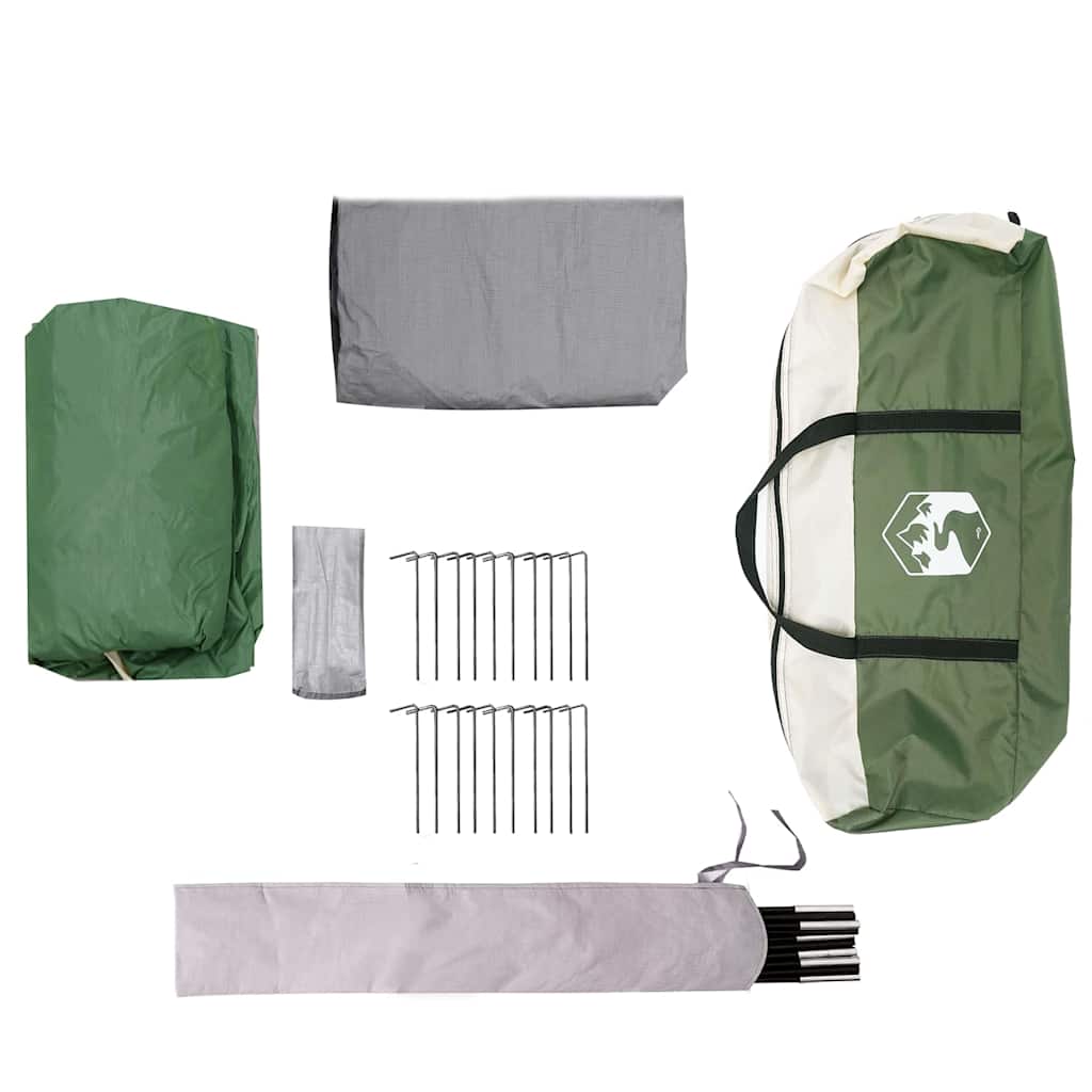 Šeimos palapinė su stogu Žalia ir balta 324 x 255 x 230 cm