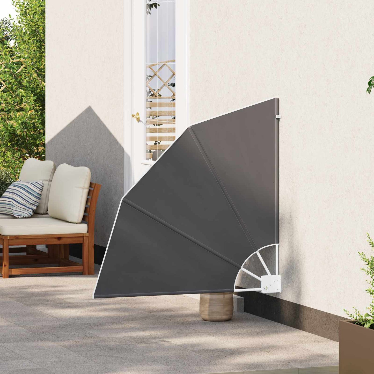 Balkono privatumo ekranas Antracitas 115 x 115 cm audinys