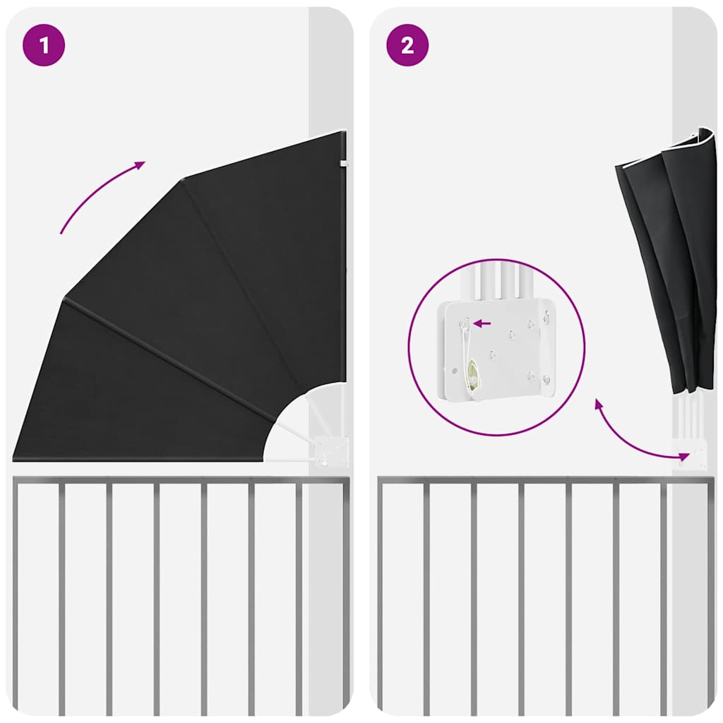 Balkono privatumo ekranas Antracitas 115 x 115 cm audinys