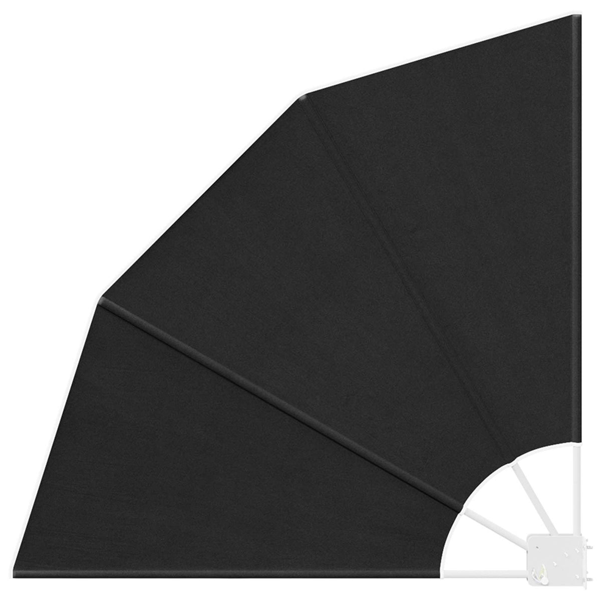 Balkono privatumo ekranas 115 x 115 cm Poliesteris Juoda