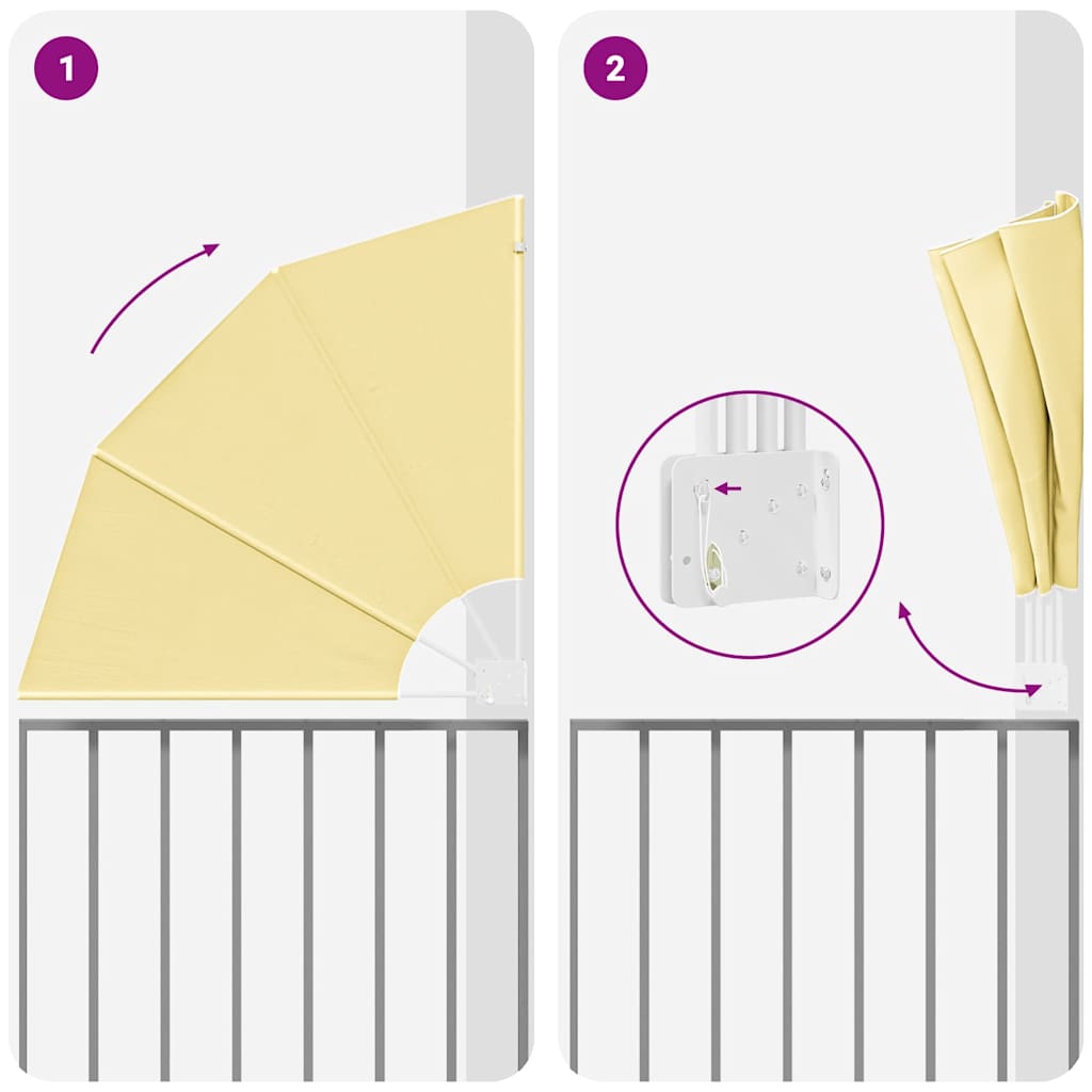 Balkono privatumo ekranas Smėlio 115 x 115 cm audinys