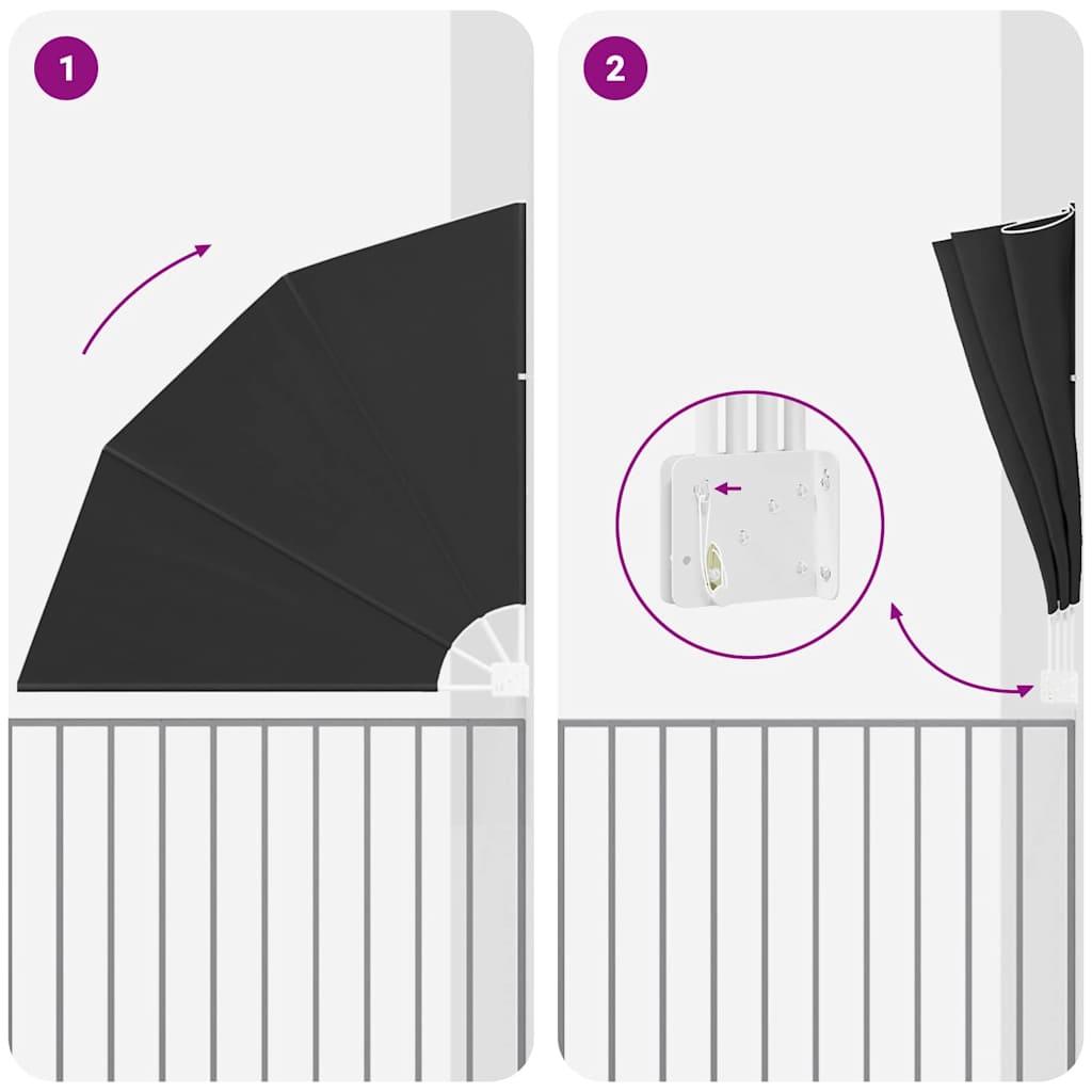 Balkono privatumo ekranas Antracitas 140 x 140 cm audinys