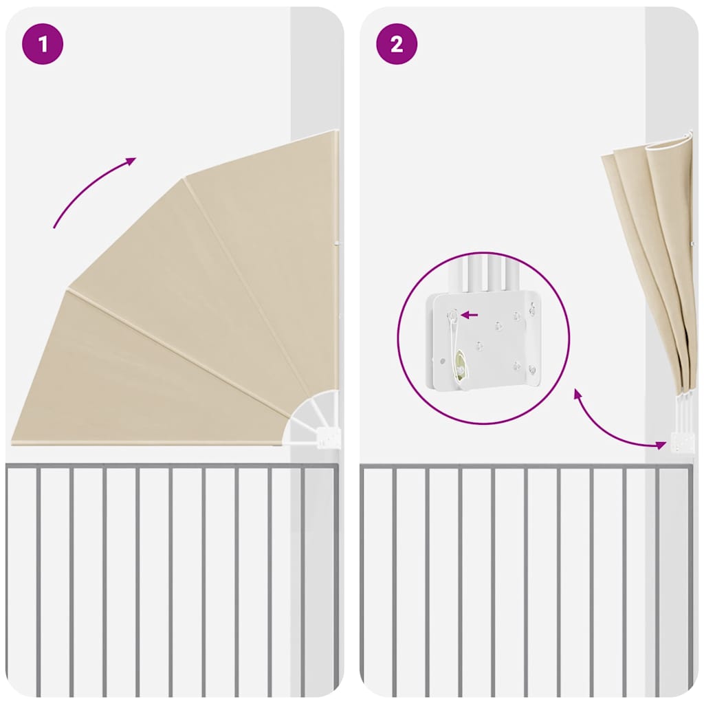 Balkono privatumo ekranas Smėlio 140 x 140 cm audinys