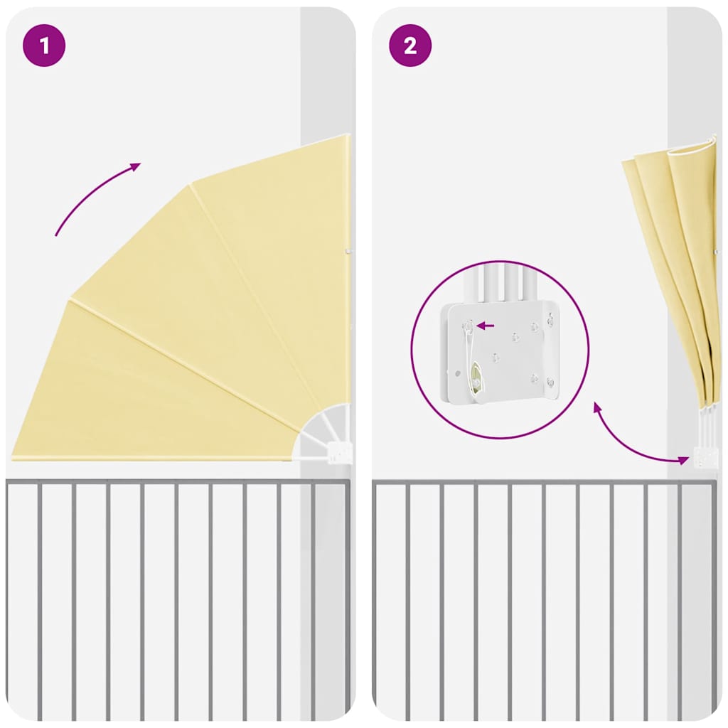 Balkono privatumo ekranas Smėlio 140 x 140 cm audinys