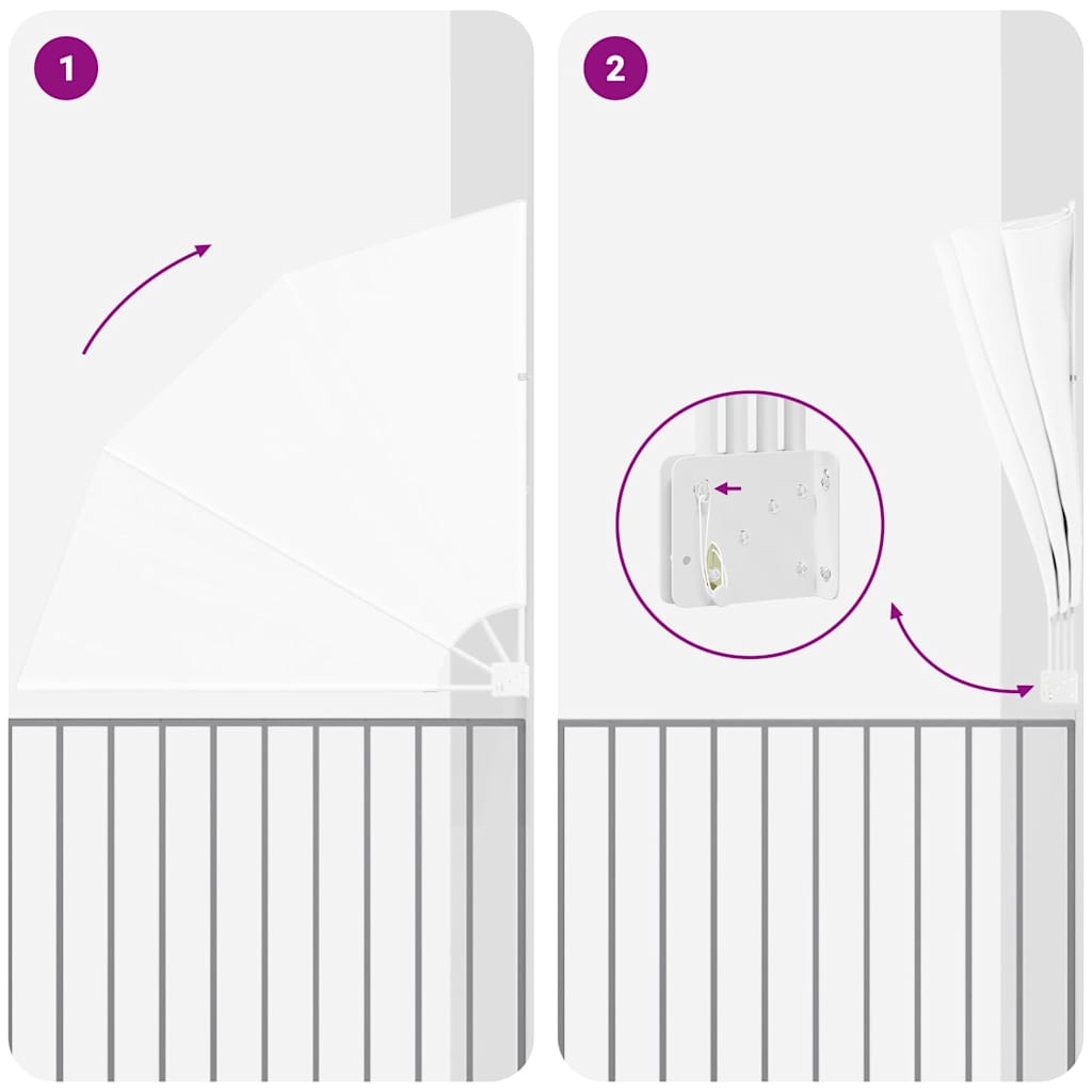 Balkono privatumo ekranas Balta 140 x 140 cm audinys