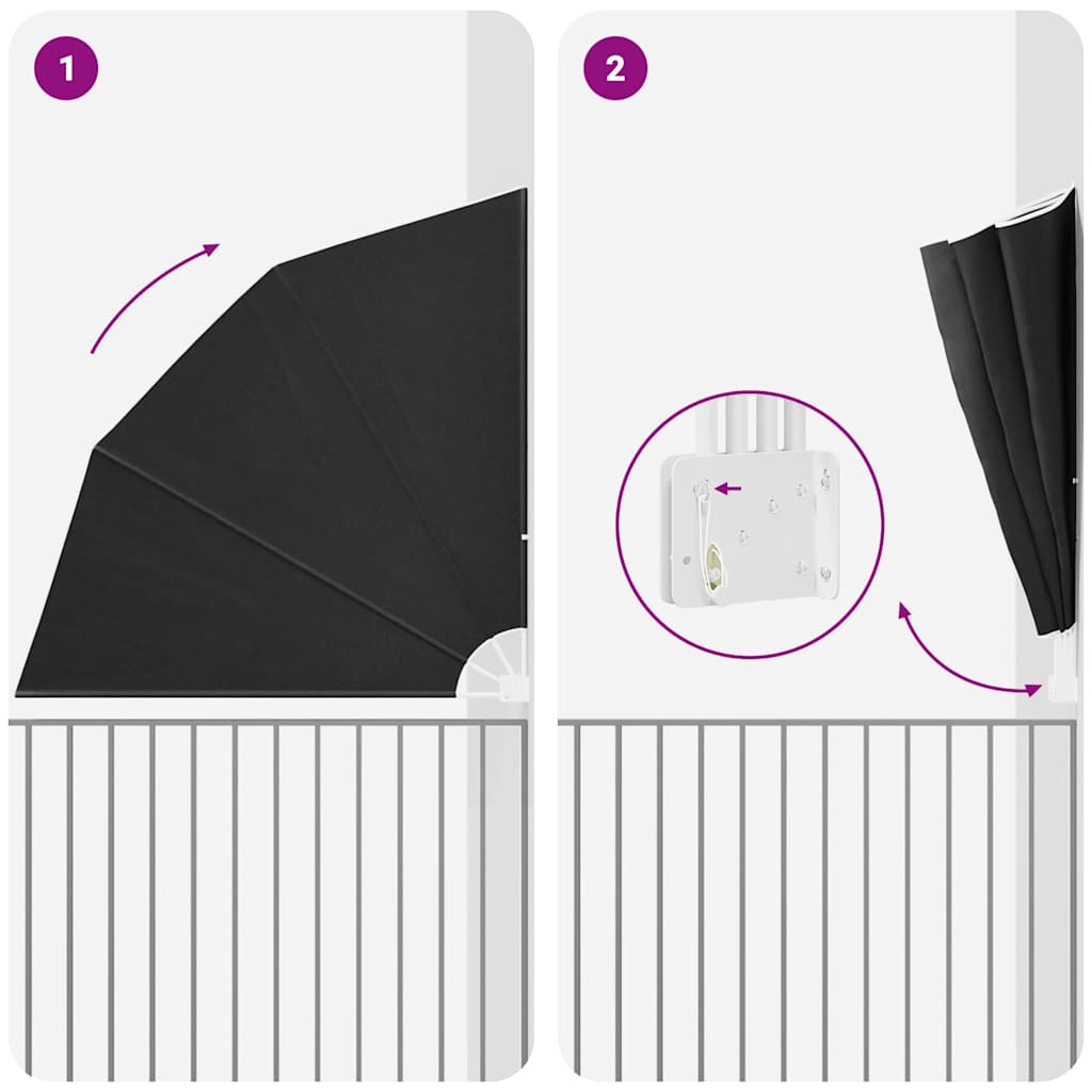 Balkono privatumo ekranas Antracitas 210 x 210 cm audinys