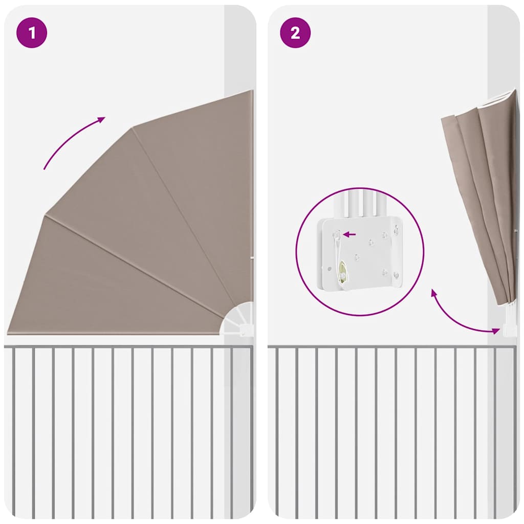 Balkono privatumo ekranas Taupe 210 x 210 cm audinys