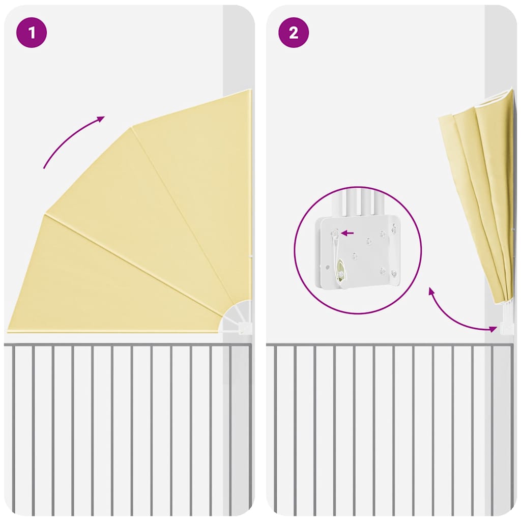 Balkono privatumo ekranas Smėlio 210 x 210 cm audinys