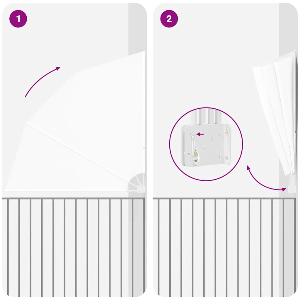 Balkono privatumo ekranas Balta 210 x 210 cm audinys