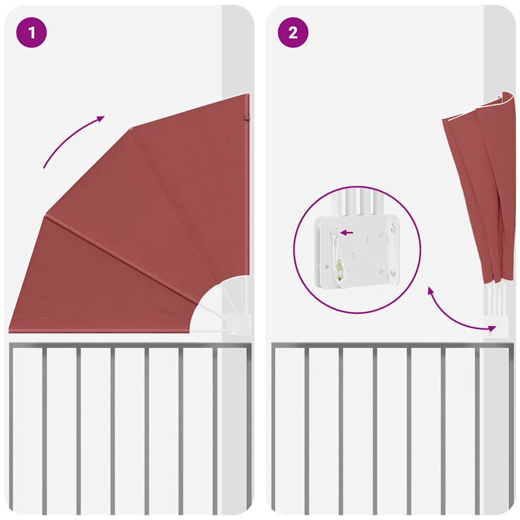 Balkono privatumo ekranas Terakotos 115 x 115 cm audinys