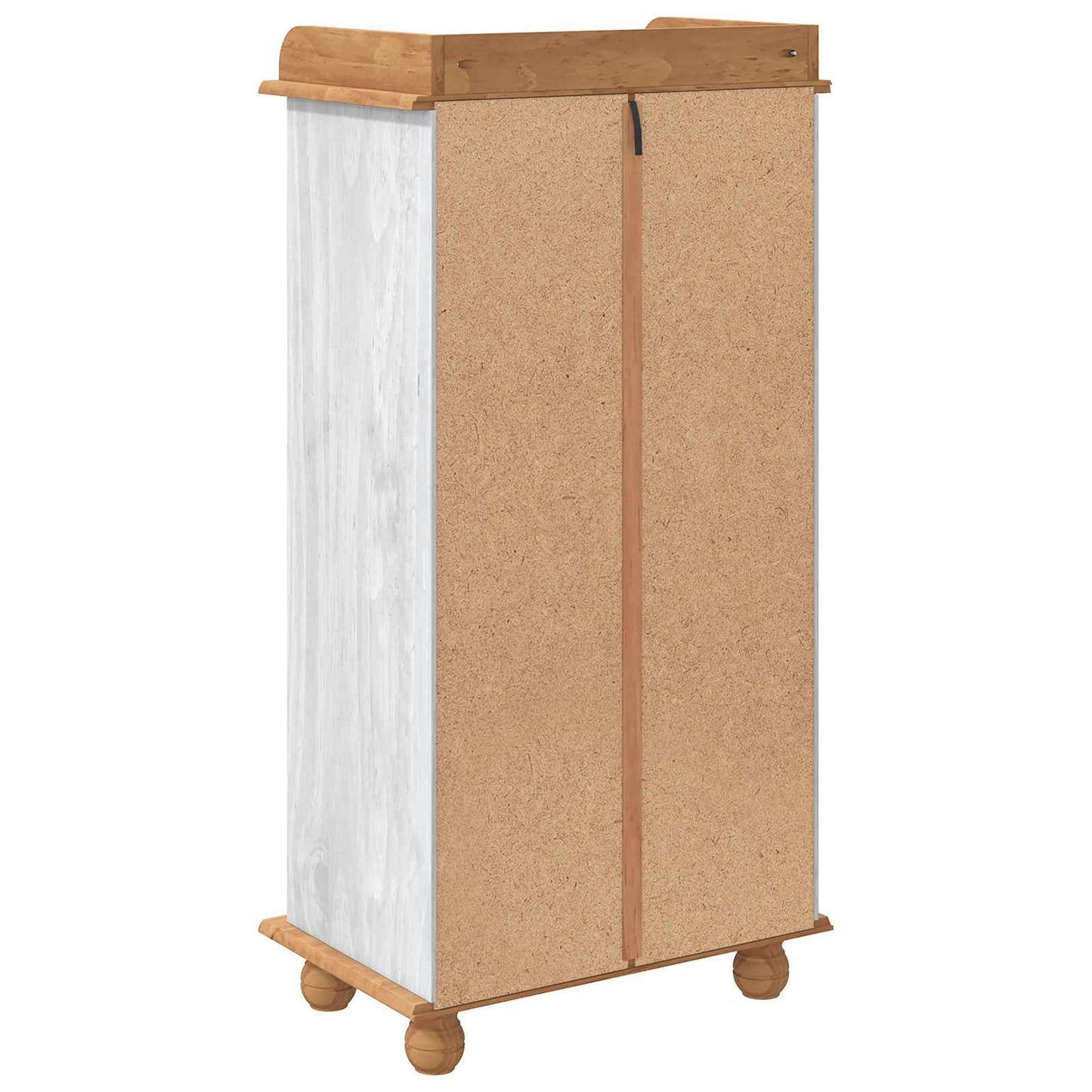 Vyno Spinta "ASKIM" su 12 Butelių Laikikliais Balta Kieta Pušis