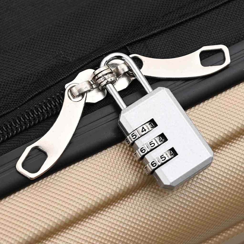 Lagaminas su užraktu šampano 43 x 27 x 66 cm ABS plastikas