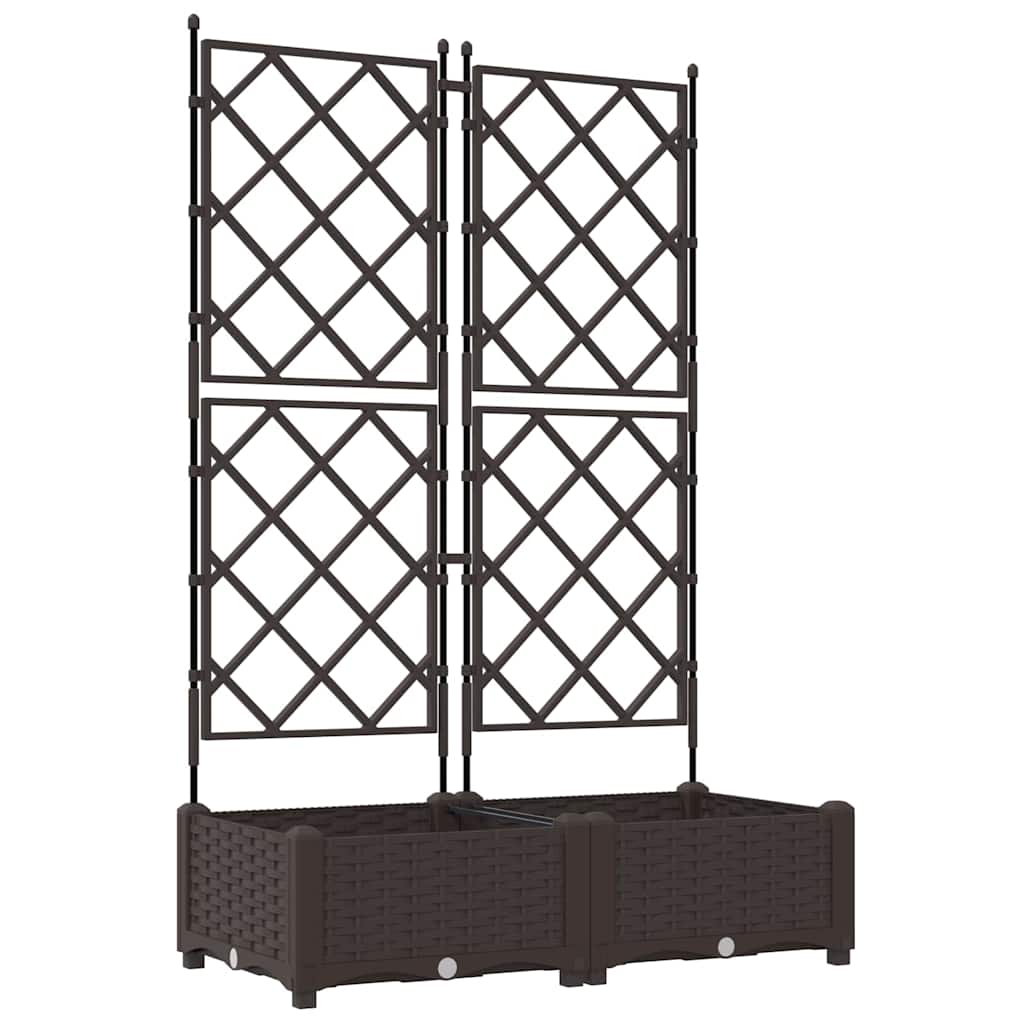 Sodo vazonas 2 vnt. Ruda 80 x 40 x 125,5 cm PP
