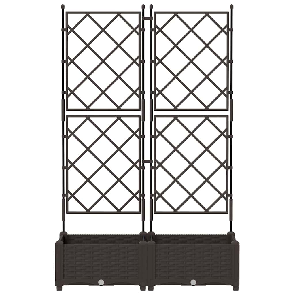 Sodo vazonas 2 vnt. Ruda 80 x 40 x 125,5 cm PP